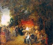 WATTEAU, Antoine The Marriage Contract Spain oil painting reproduction